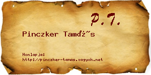 Pinczker Tamás névjegykártya
